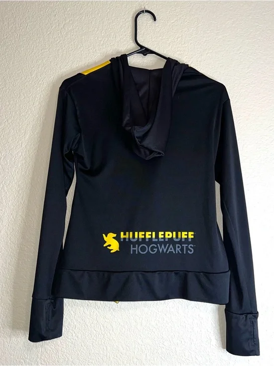 Universal Studios Women’s Harry Potter Hufflepuff Jacket In Black Yellow Sz S - Picture 8 of 11